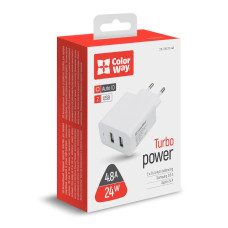 AC charger 2xUSB AUTO ID 4.8A (24W) white (CW-CHS016-WT)