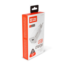 AC charger 1xUSB AUTO ID 2.0A (10W), white, (CW-CHS012-WT)
