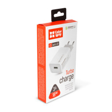 AC Charger 1xUSB Quick Charge 3.0 (18W), white, (CW-CHS013Q-WT)