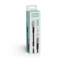 USB Type-C cable (zinc alloy) 2.4A 1m - blue