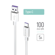 USB Type-C (швидка зарядка) 5.0A 1м - білий