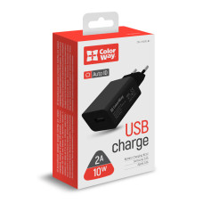 AC charger 1xUSB AUTO ID 2.0A (10W), black, (CW-CHS012-BK)