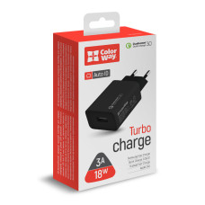 AC Charger 1xUSB Quick Charge 3.0 (18W) black, (CW-CHS013Q-BK)