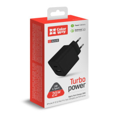 AC Charger (Type-C PD + USB QC3.0) 20W V2, Black (CW-CHS025QPD-BK)