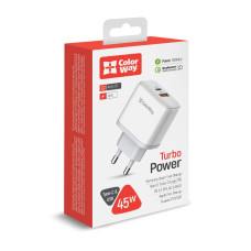 AC Charger Power Delivery Port PPS USB (Type-C PD + USB QC3.0) (45W) (CW-CHS042PD-WT) - White