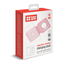 ColorWay Qi rýchlo nabíjačka MagSafe Duo 15W pre Iphone, ružová (CW-CHW32Q-P)