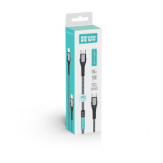 Colorway Type-C to Type-C (PD Fast Charging 65W) 3.0A 1m- grey (CW-CBPDCC040-GR)