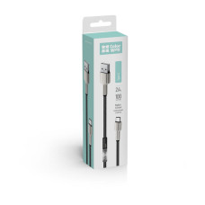 USB Type-C (head metal) 2.4A, 1m, black (CW-CBUC046-BK)