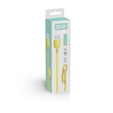 USB Type-C Cable (soft silicone) 2.4A, 1m, yellow (CW-CBUC043-Y)