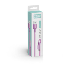 USB Type-C Cable (soft silicone) 2.4A, 1m, purple (CW-CBUC044-PU)