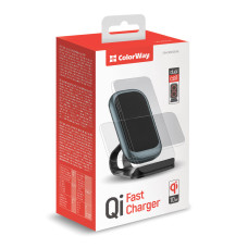 ColorWay Qi fast charging stand for mobile phones 10W (CW-CHW30Q-BL) - blue, damaged packaging