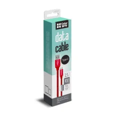 Kábel USB Type-C 2.1A 1m - red
