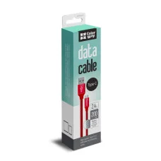 Кабель USB Type-C 2.4A 2 м - червоний