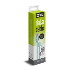 Кабель USB MicroUSB 2.4A 2м - м'ятний