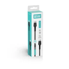 Перехідник Type-C на Type-C (PD Fast Charging 60W) 3.0A 1м - чорний (CW-CBPDCC047-BK)