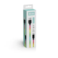 Кабель USB Type-C 2.4A 1м - різнокольоровий