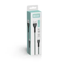 Кабель USB Type-C (оплетка) 2.4A 1м - сірий