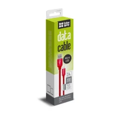 Кабель USB MicroUSB 2.4A 2 м - червоний