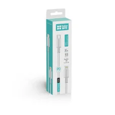 USB Apple Lightning (PD Fast Charging) 3A 1м - білий